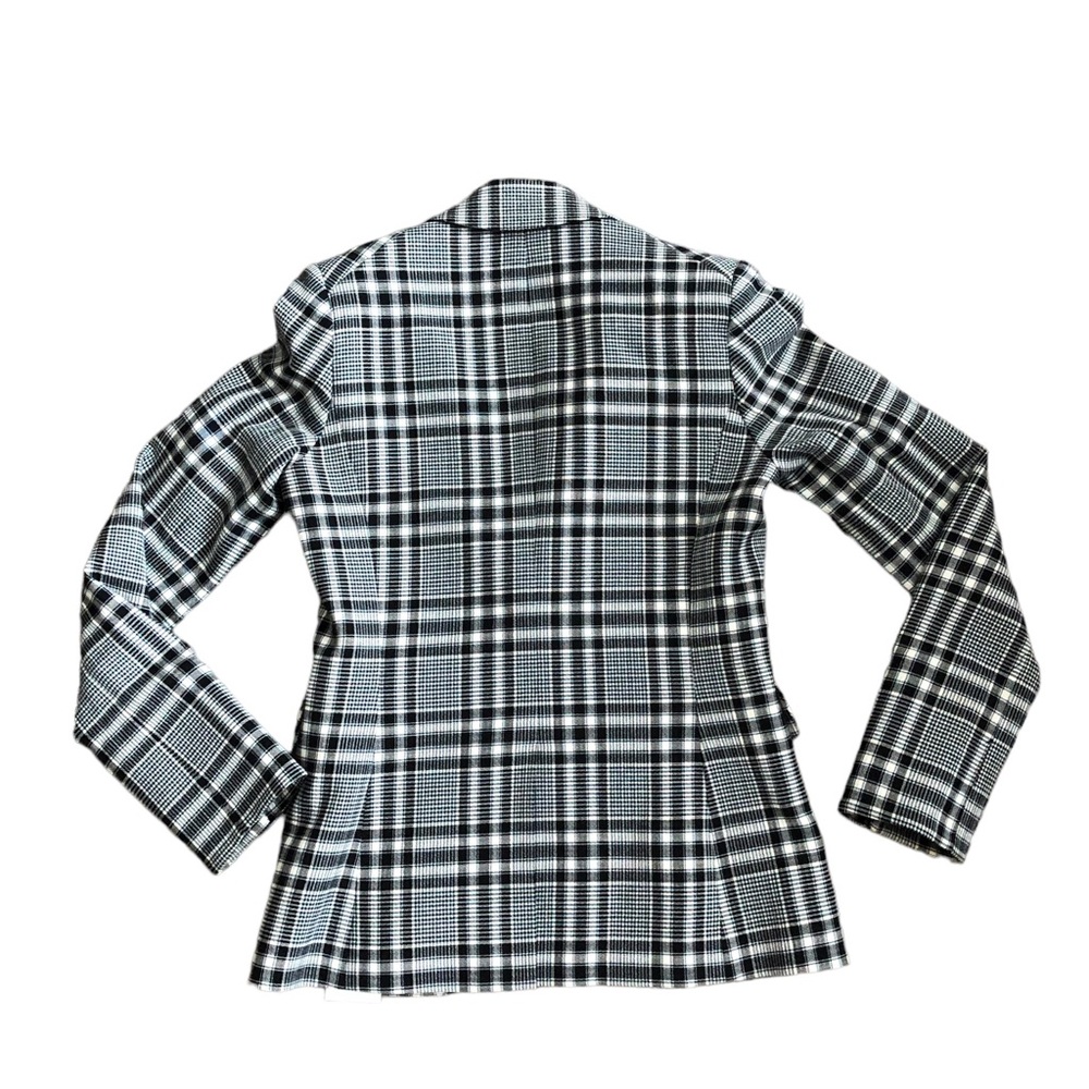 Veronica Beard Ada Dickey Jacket Black Blue Plaid Size 2 - Picture 7 of 9